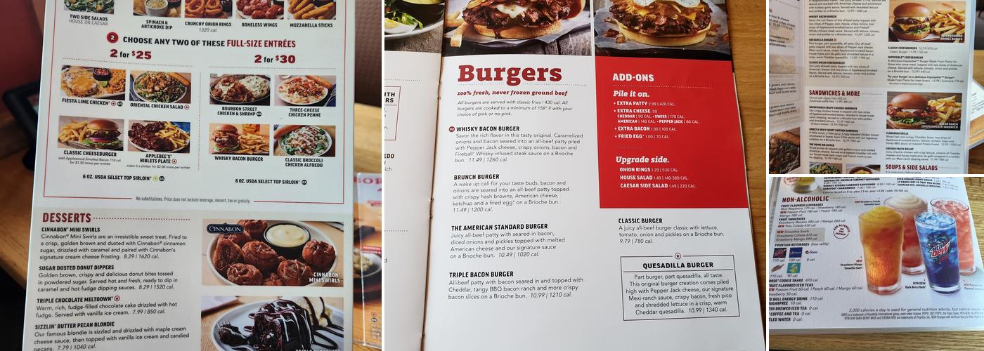 Applebee's Grill + Bar Menu