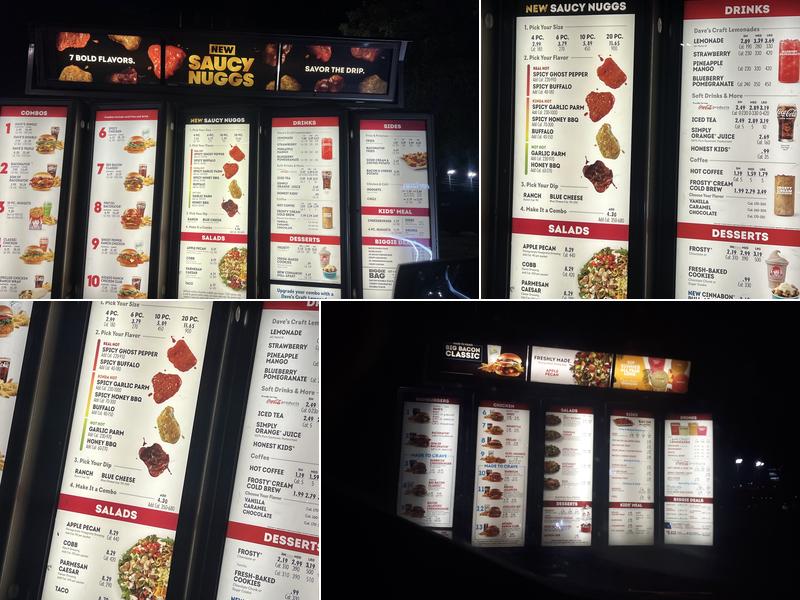 Wendy's Menu