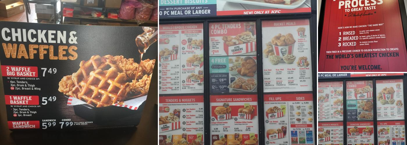 KFC Menu