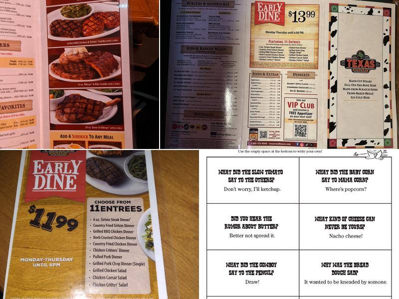Texas Roadhouse Menu