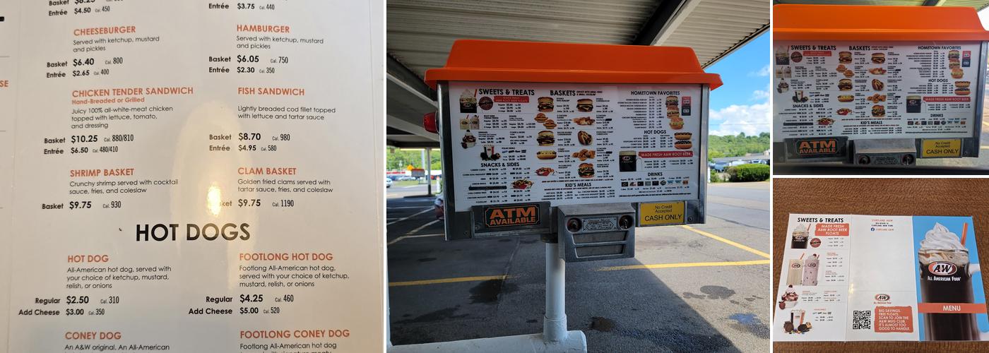 A&W Restaurant Menu