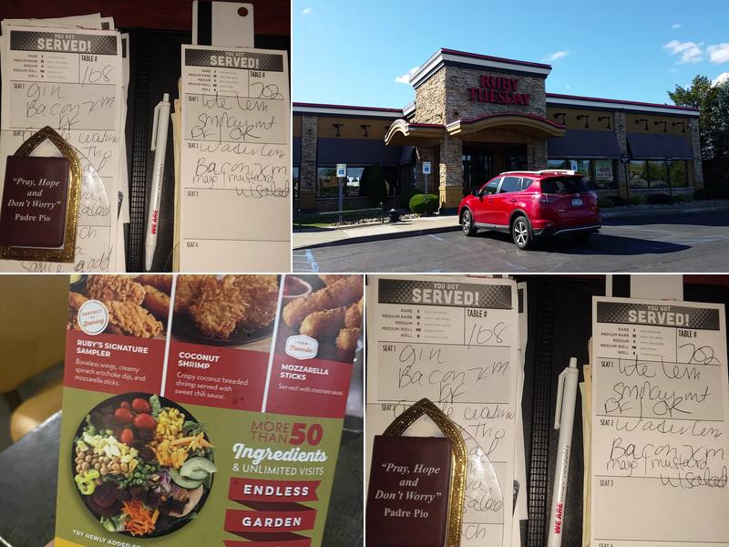 Ruby Tuesday Menu