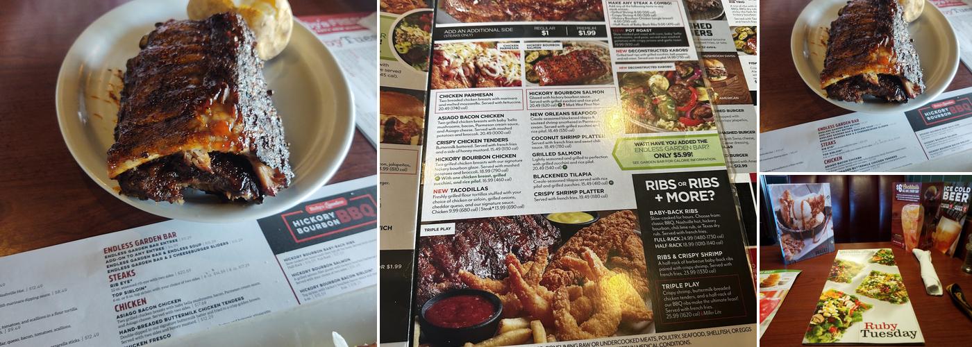 Ruby Tuesday Menu