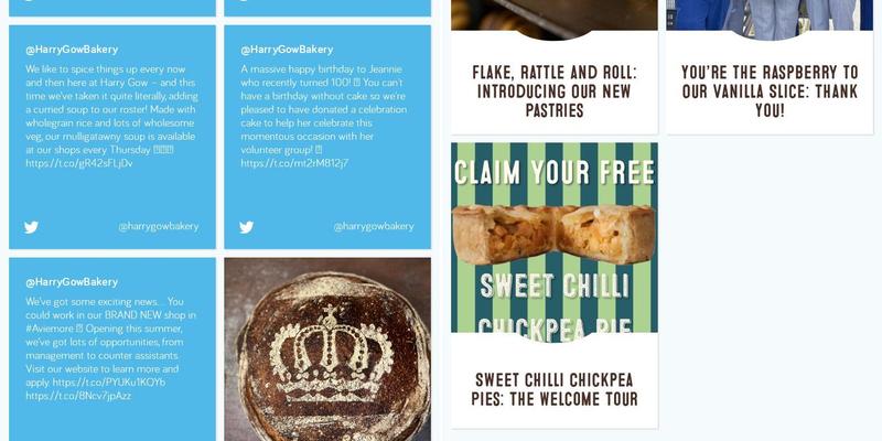 Harry Gow Bakery - Kingsmills Menu