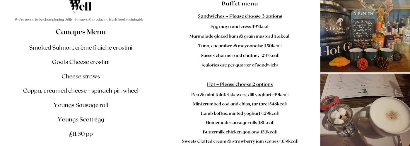 Alban's Well Menu