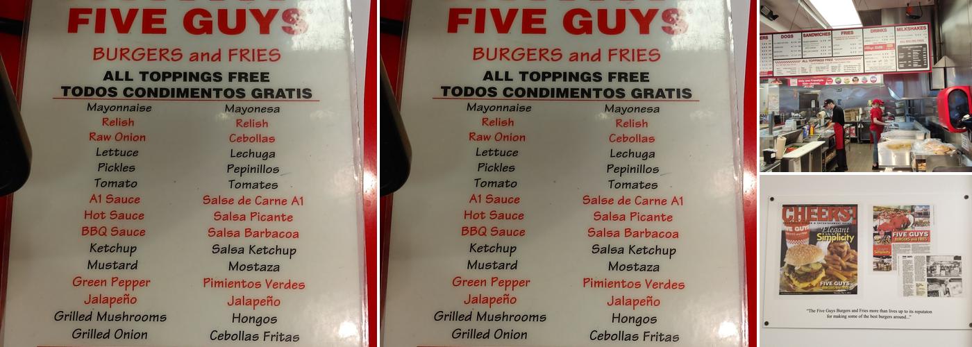 Five Guys Menu