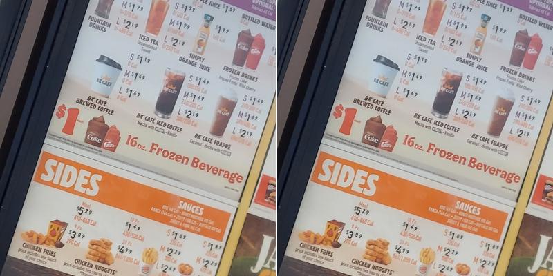 Burger King Menu