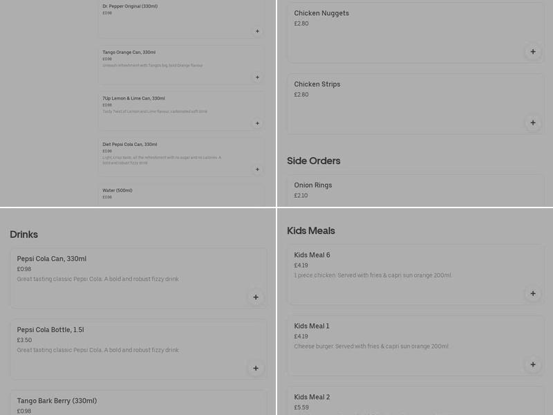 FAVOUR IT CHICKEN Menu