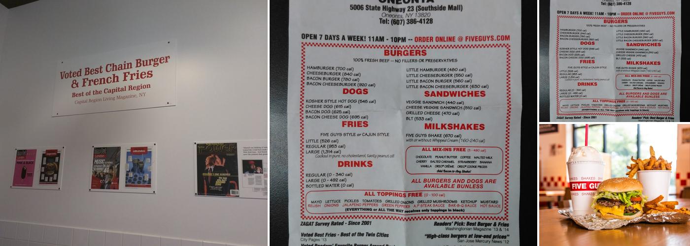 Five Guys Menu