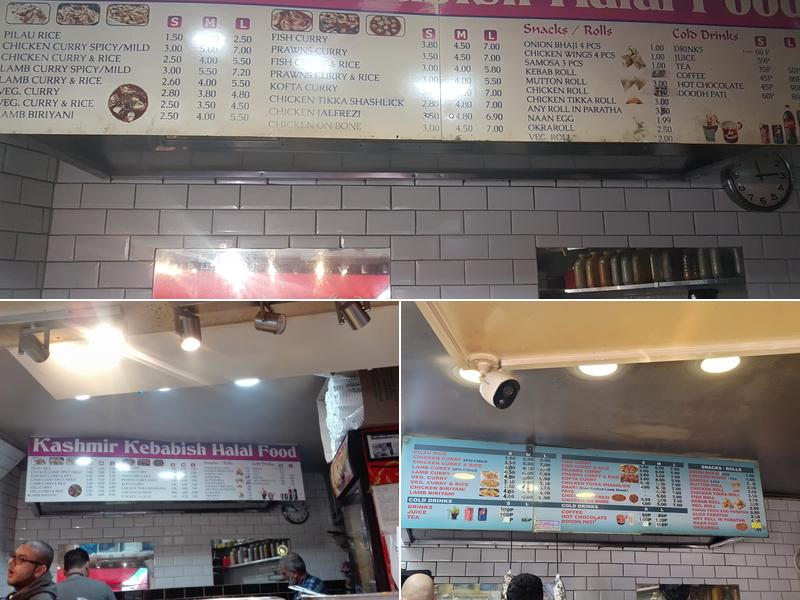 Kashmir Kebabish Menu