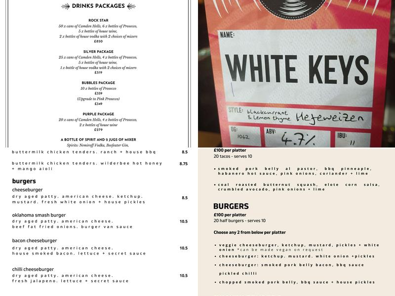 The Leyton Star Menu