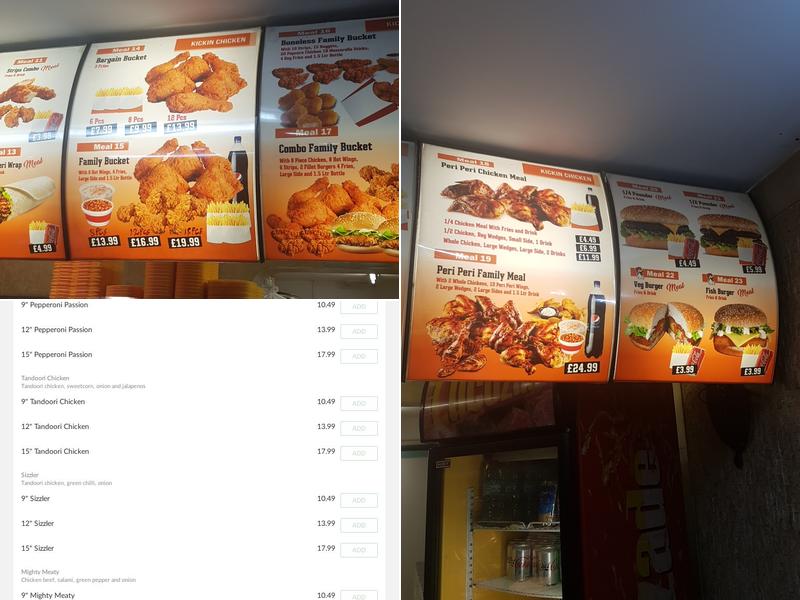 Kickin Chicken Menu