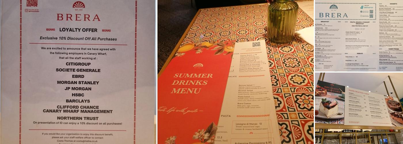 Brera Menu