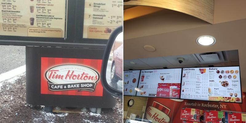 Tim Hortons Menu