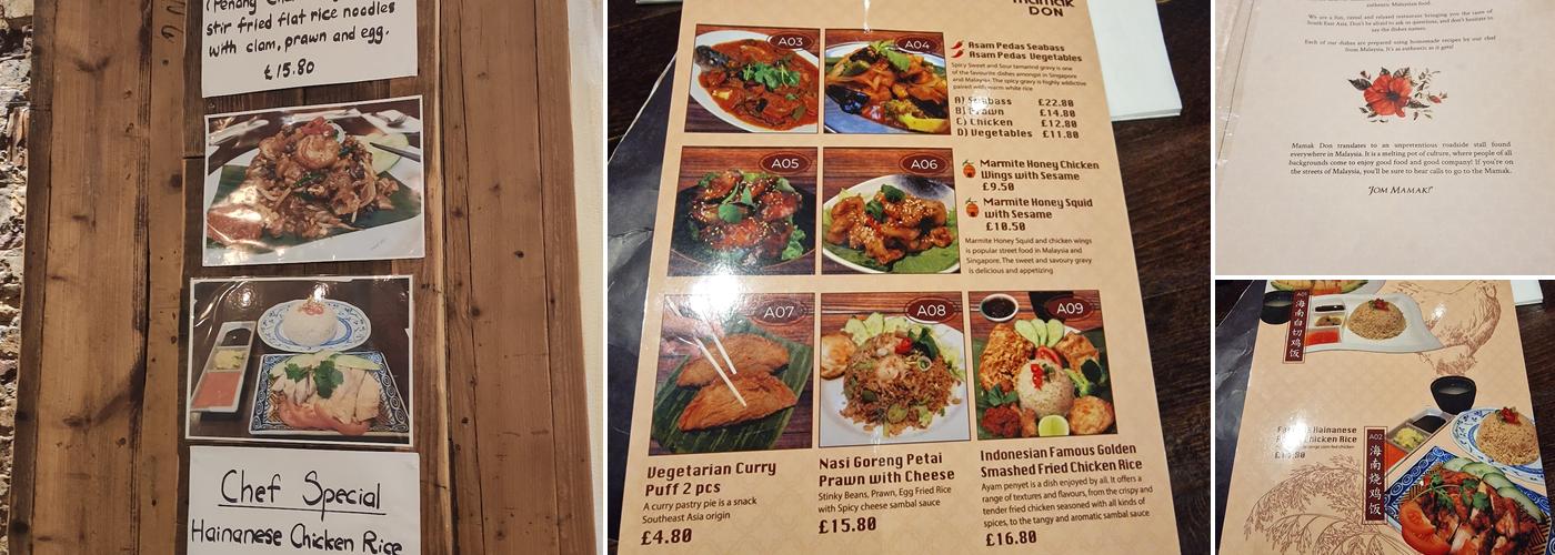 Mamak Don Menu