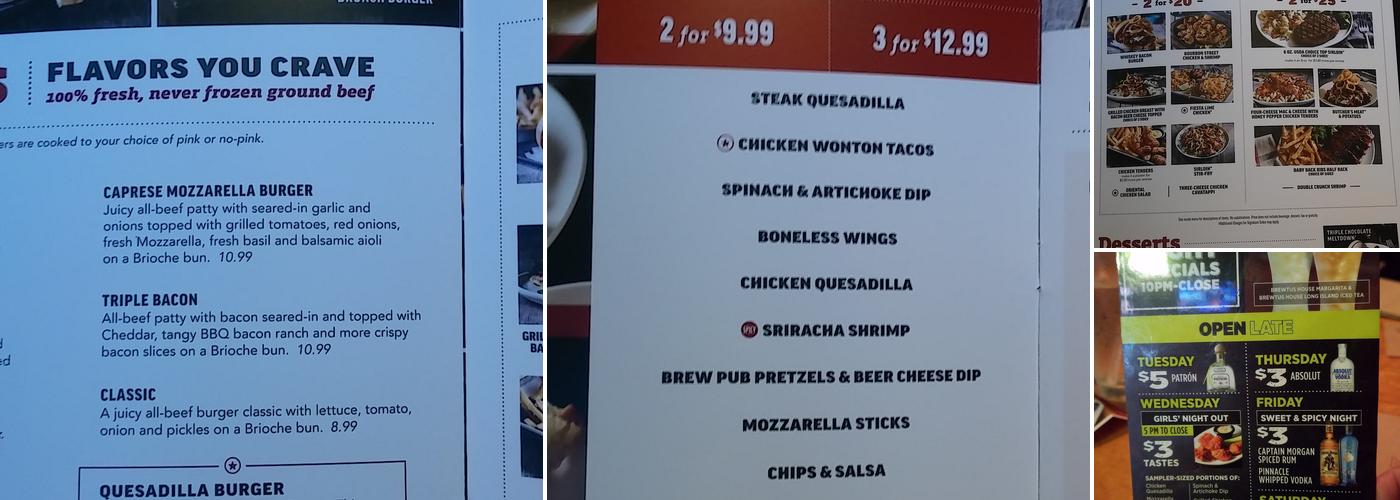 Applebee's Grill + Bar Menu