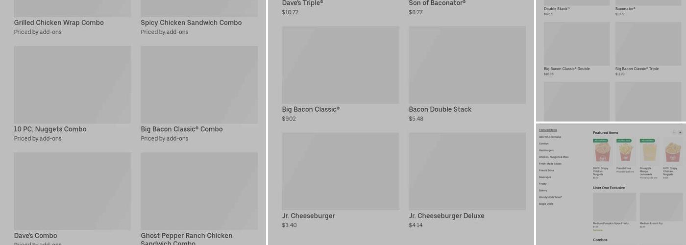 Wendy's Menu