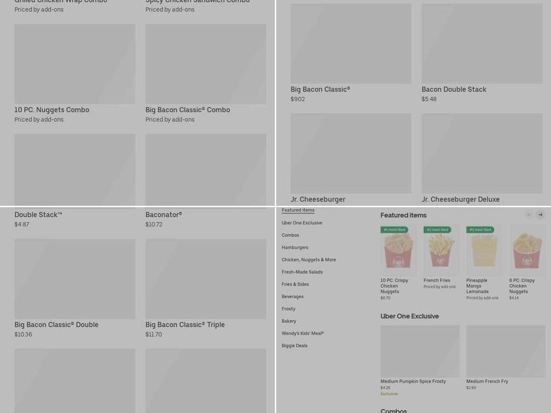 Wendy's Menu