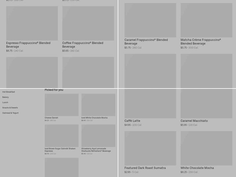 Starbucks Menu