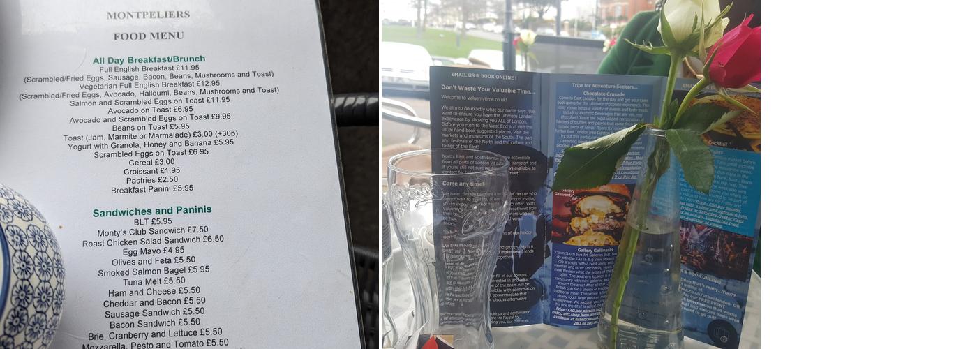 Montpeliers Menu