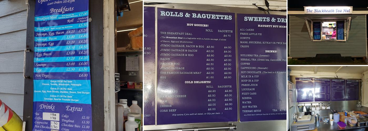 Blackheath Tea Hut Menu