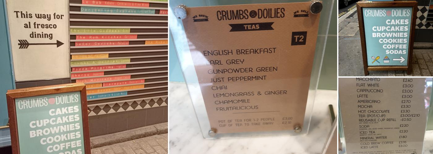 Crumbs & Doilies Menu