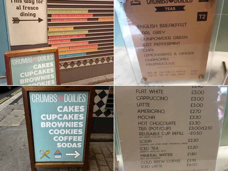 Crumbs & Doilies Menu