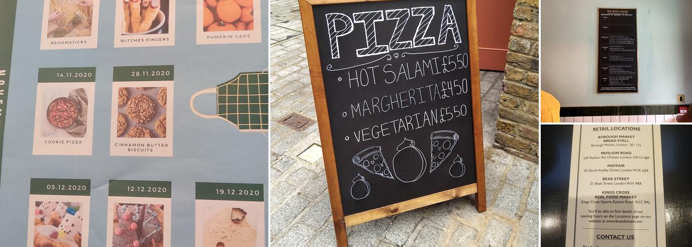 Bread Ahead Bakery South Kensington Menu