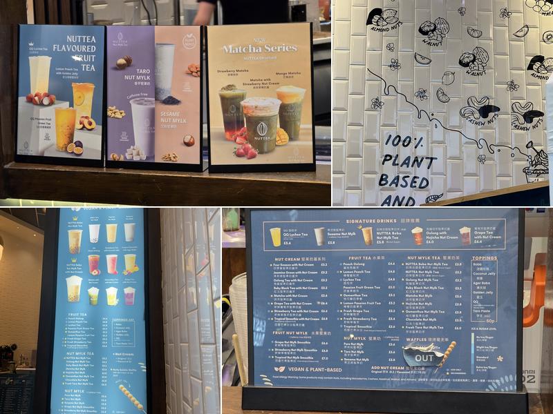 NUTTEA - Stratford Menu