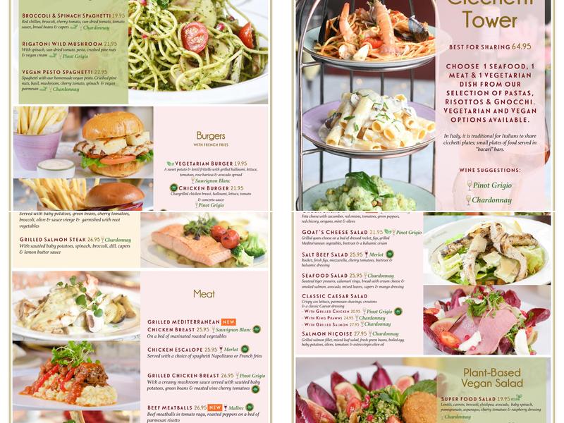 The Grand Caffe - Westfield Menu