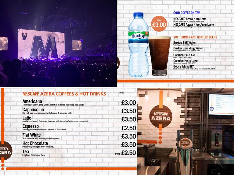 Nescafé Azera Coffee Shop - The O2 Menu