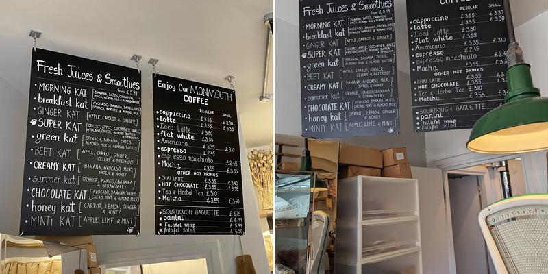 Kat Coffee Company Menu