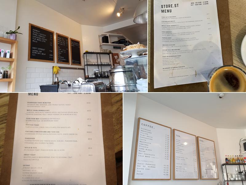 Store Street Espresso Menu