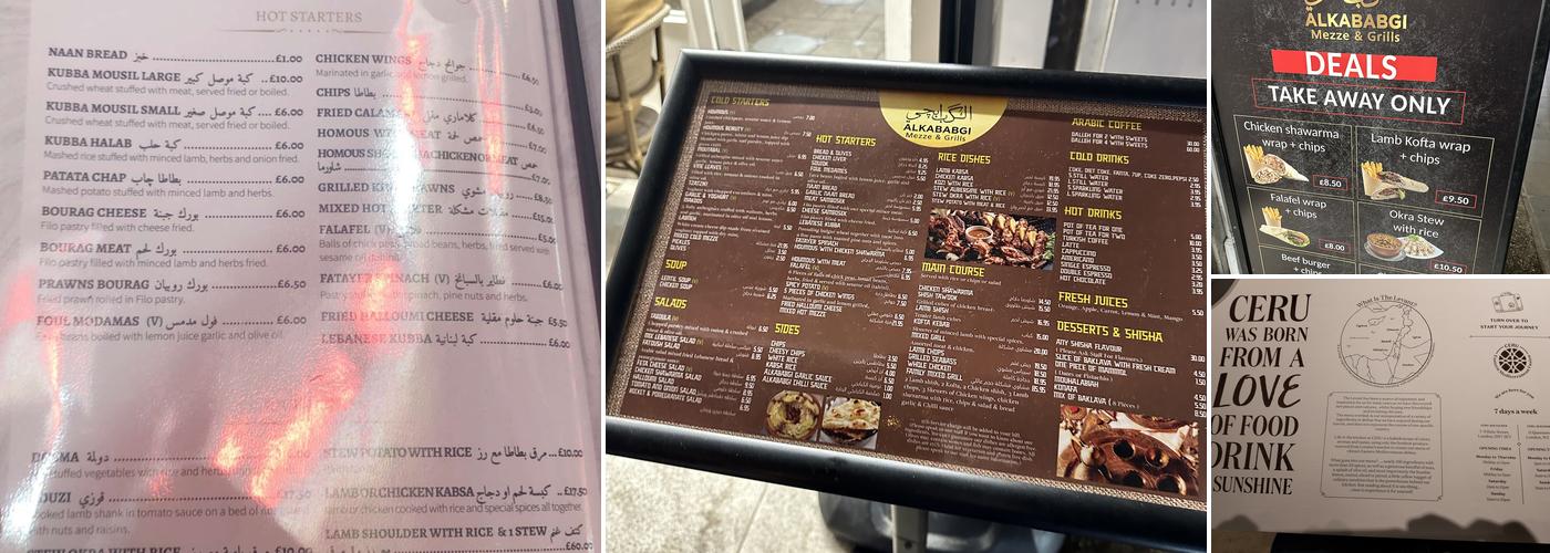 AL KABABGI MEZZE&GRILL Menu