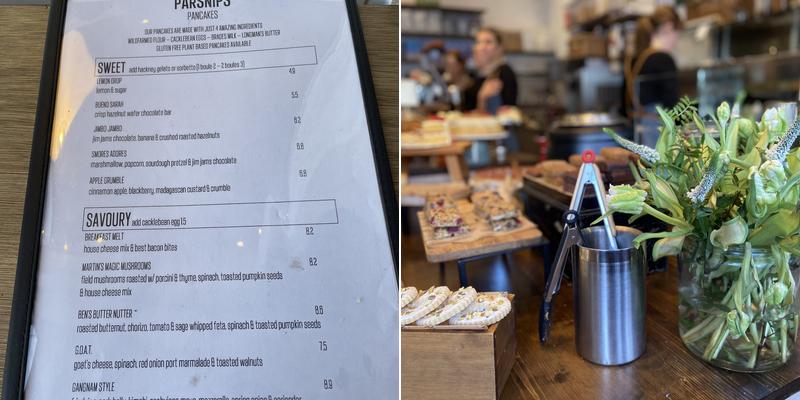 Parsnips Delicatessen Menu