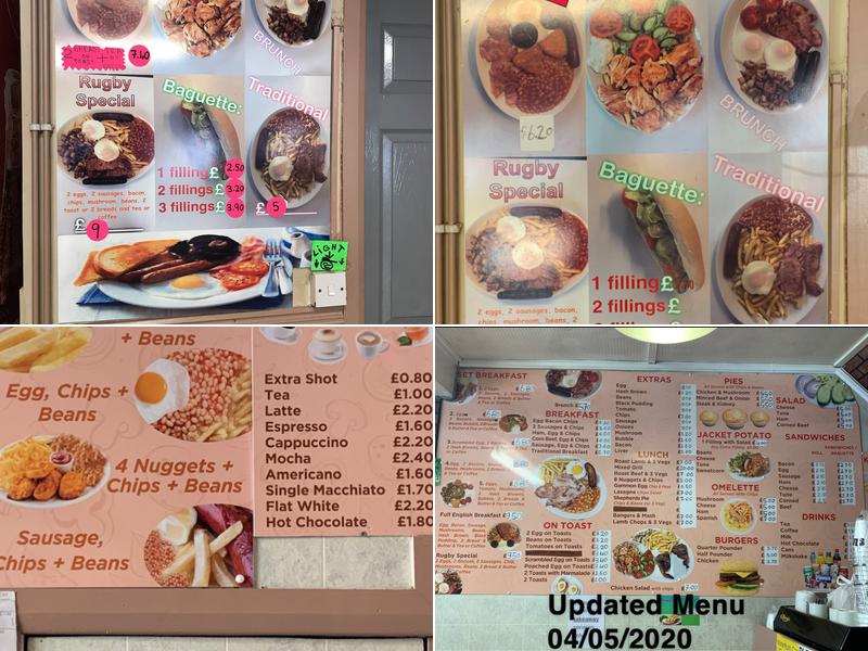 Pop In Sam's Cafe Menu