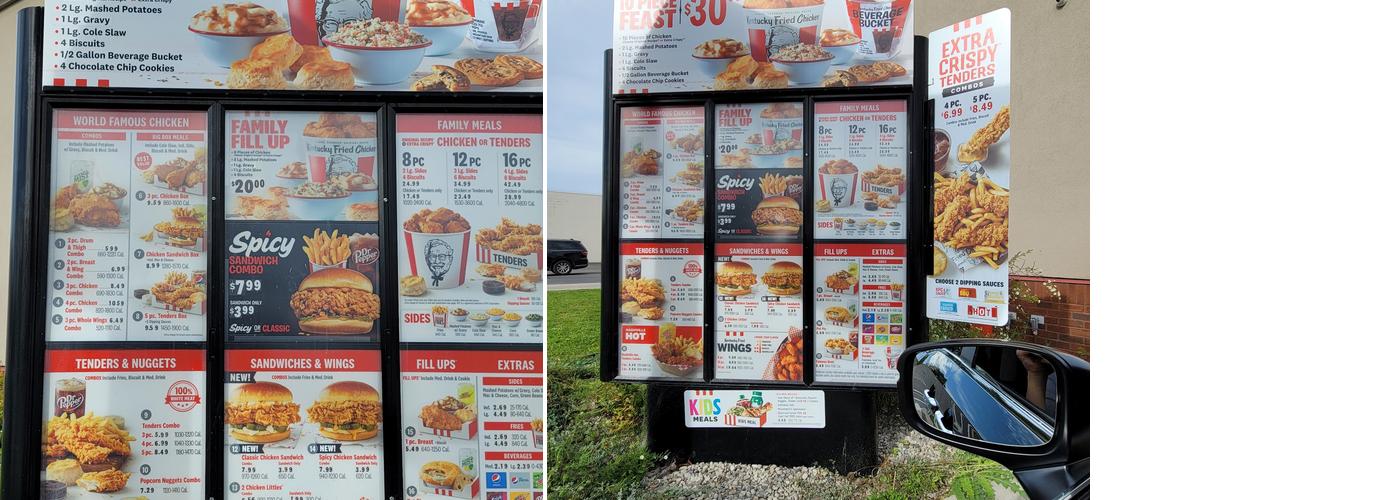 KFC Menu