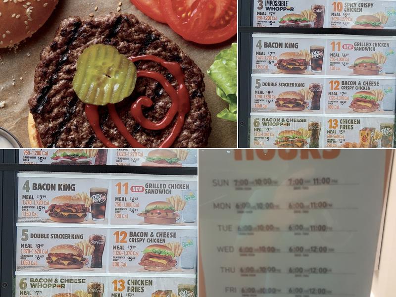 Burger King Menu