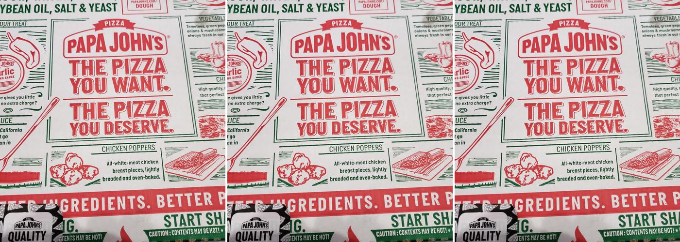 Papa Johns Pizza Menu