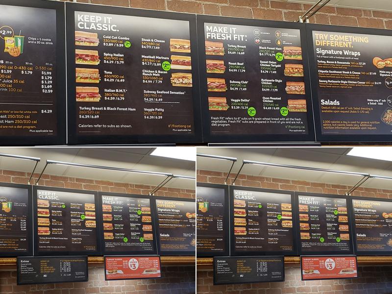 Subway Menu