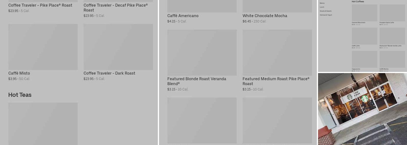 Starbucks Coffee Company Menu