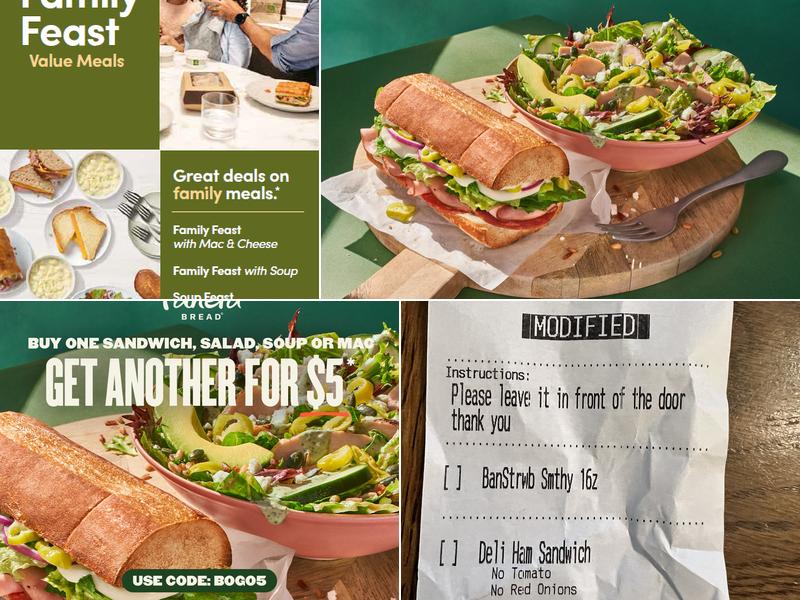 Panera Bread Menu