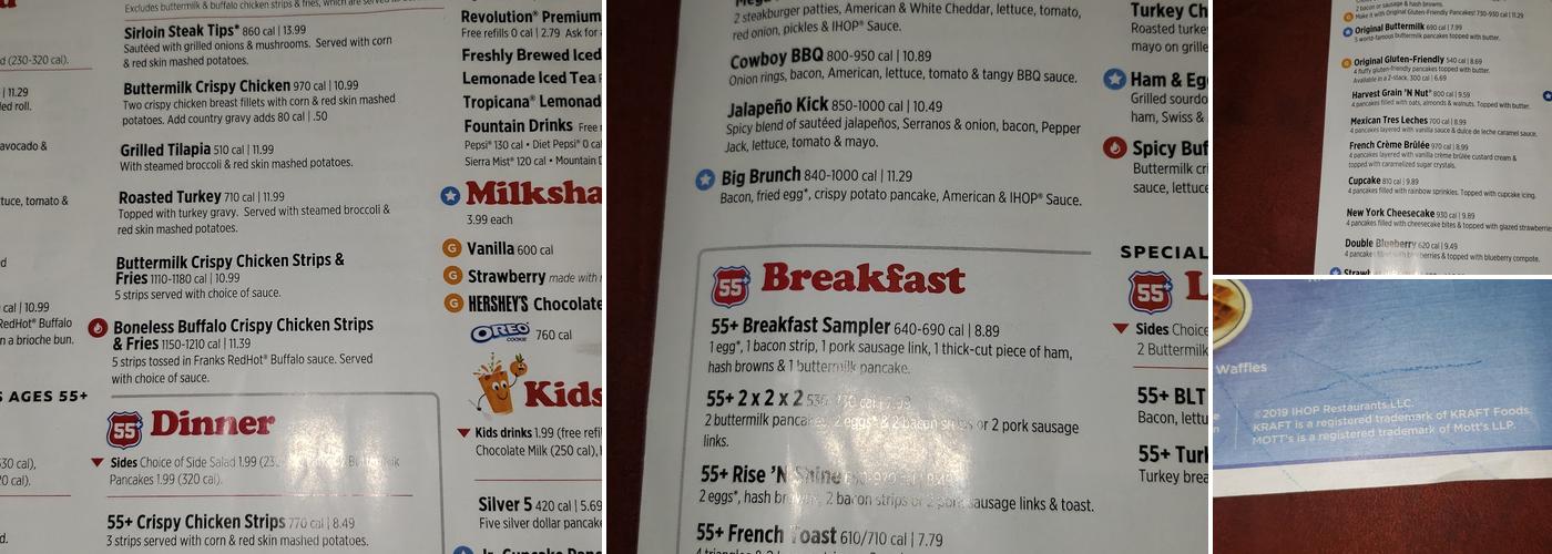 IHOP Menu