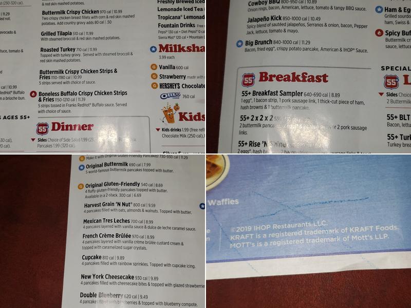 IHOP Menu