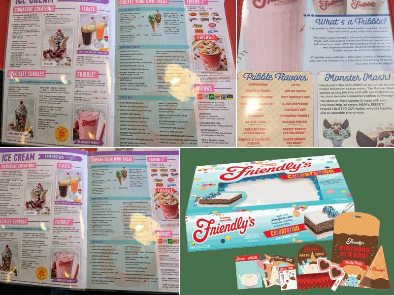 Friendly's Menu