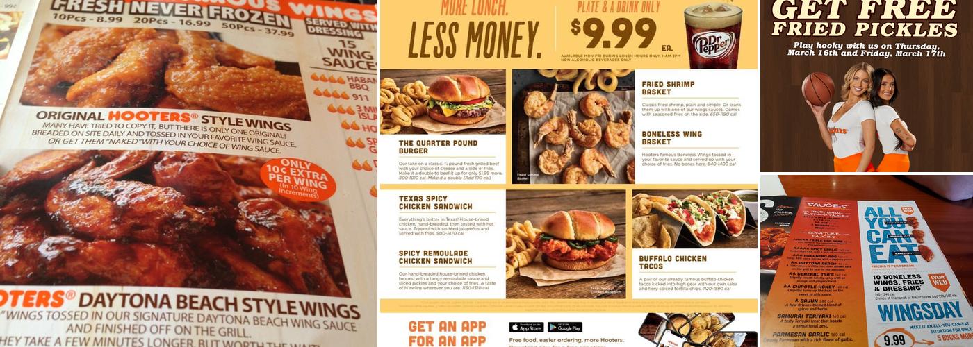 Hooters Menu