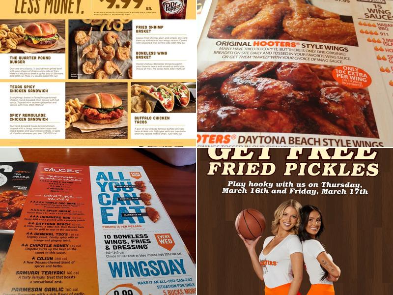Hooters Menu