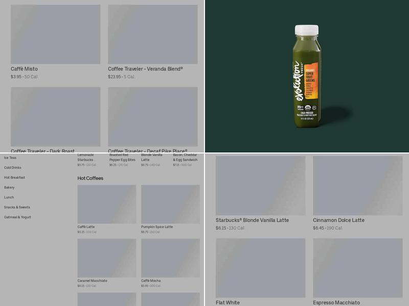 Starbucks Menu
