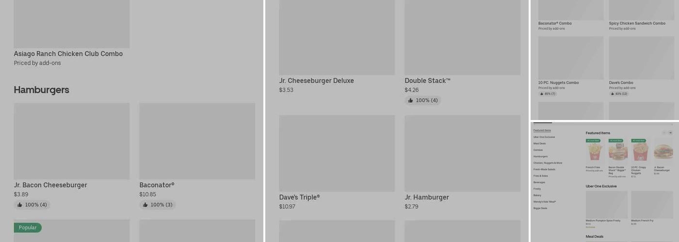 Wendy's Menu