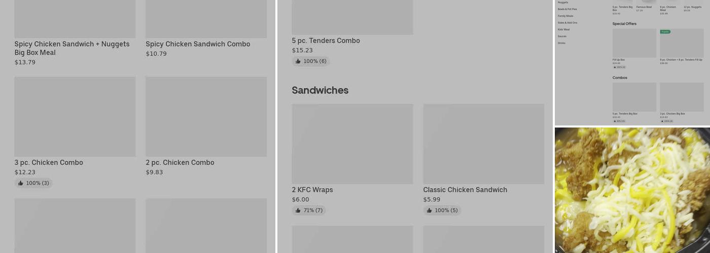 KFC Menu